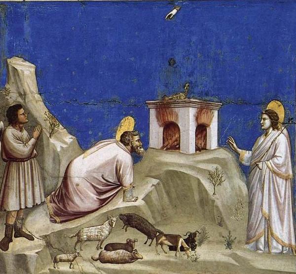 GIOTTO di Bondone Joachim-s Sacrificial Offering Spain oil painting art